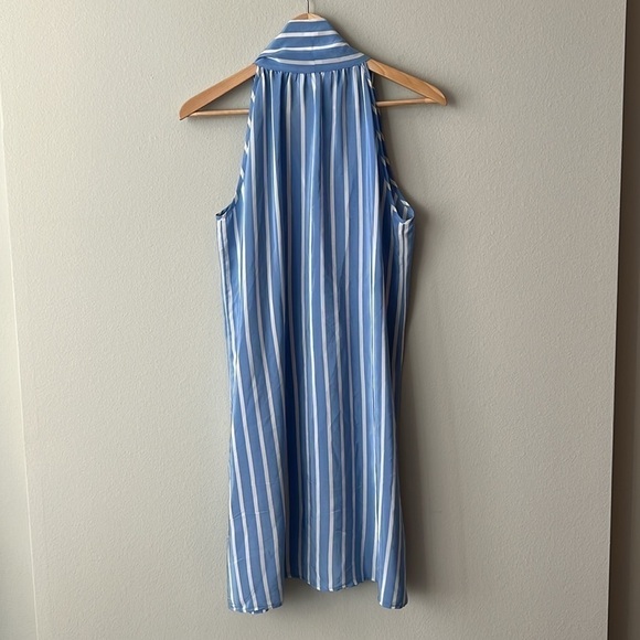 Hunter Dixon Anthropologie 100% Silk Sleeveless Mini Dress Bow Tie Size Medium - Picture 10 of 10